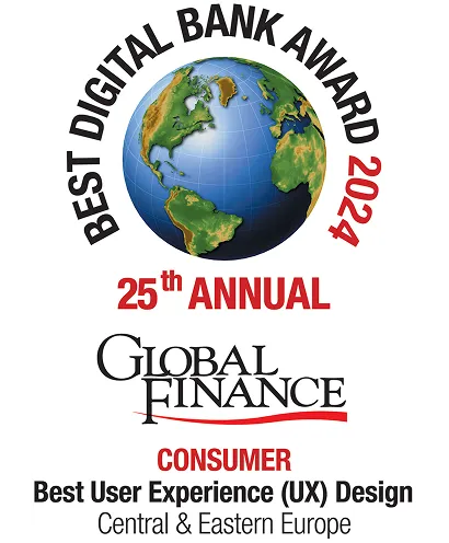 Best Digital Bank Award 2024 - Global Finance - Best User Experience Design