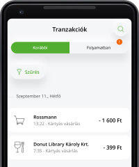 Megújult tranzakció-történet Megújult tranzakció-történet