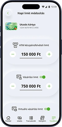 mobiltelefon-képernyő-továbbiak-menü-napi-limit-módosítás-mínusz-plusz